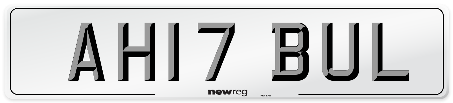 AH17 BUL Number Plate from New Reg